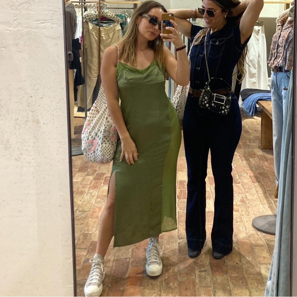 Free people green dress in medium
